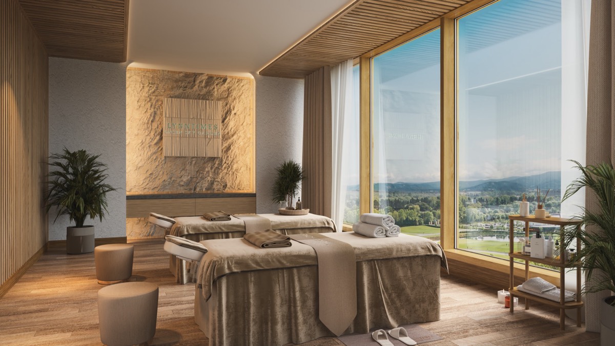 Phối cảnh phòng spa nhìn ra sông